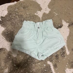Mint Green High-Waisted Shorts
